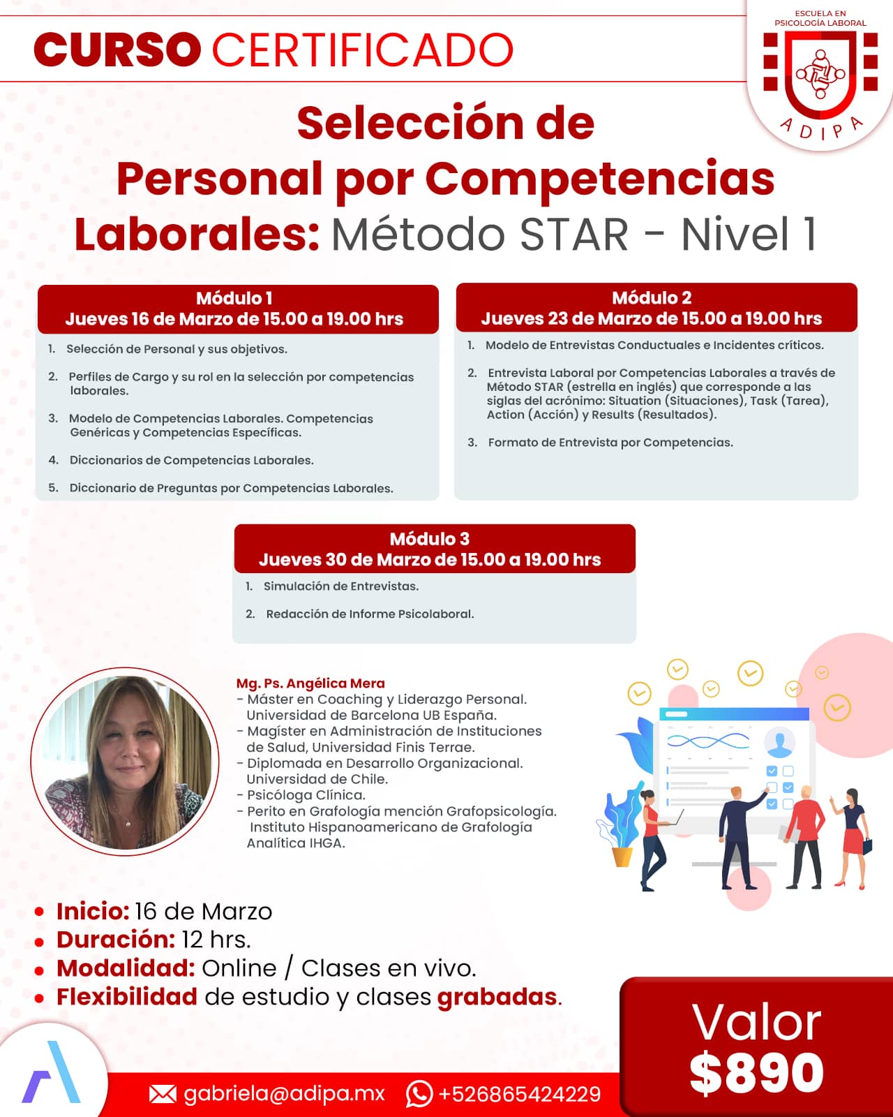 Curso Selecci N De Personal Por Competencias Laborales M Todo Star