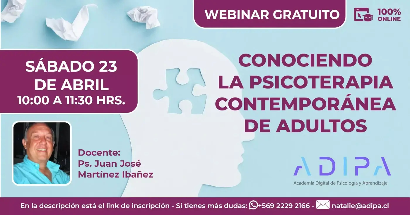 Seminario Conociendo La Psicoterapia Contemporánea De Adultos Adipa México 6241