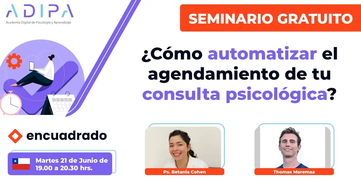 Seminario ¿cómo Automatizar El Agendamiento De Tu Consulta Psicológica Adipa México 9226